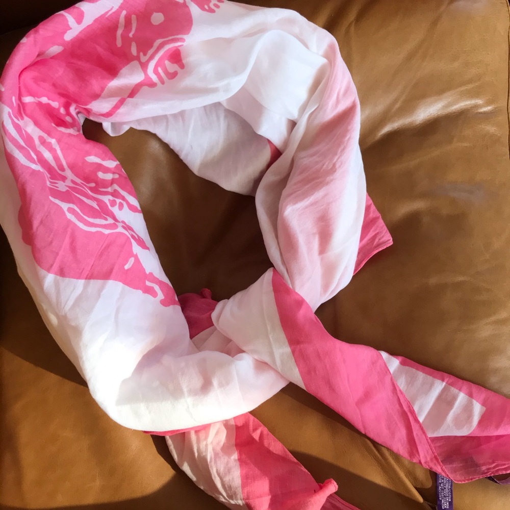 Ralph Lauren Pink Pony Scarf